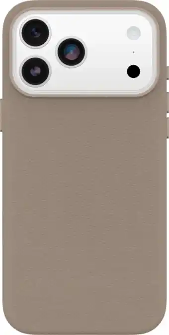 Coolblue Otterbox Symmetry iPhone 17 Pro Max Back Cover met MagSafe Magneet Leer Grijs aanbieding