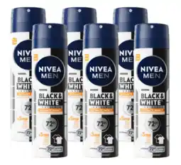 De Online Drogist Nivea Men Black & White Invisible Ultimate Impact Deodorant Spray Voordeelverpakking aanbieding
