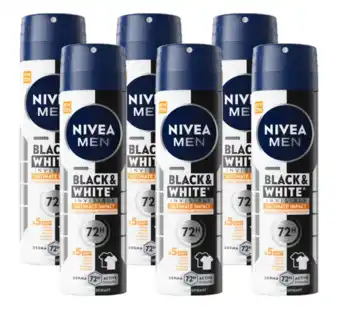 De Online Drogist Nivea Men Black & White Invisible Ultimate Impact Deodorant Spray Voordeelverpakking aanbieding