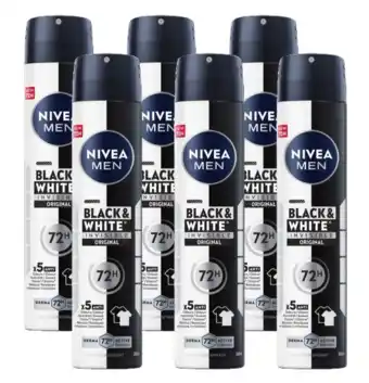 De Online Drogist Nivea Men Black & White Anti-transpirant Spray Voordeelverpakking aanbieding