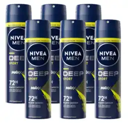 De Online Drogist Nivea Men Deep Sport Deodorant Spray Voordeelverpakking aanbieding