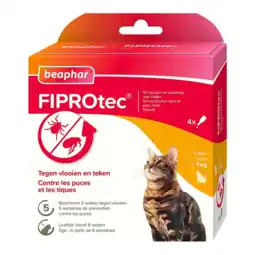 De Online Drogist Beaphar FIPROtec tegen Vlooien en Teken Katten aanbieding