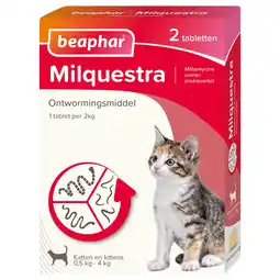 De Online Drogist Beaphar Milquestra Ontwormingsmiddel Katten en Kittens 0.5 - 4KG aanbieding