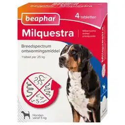 De Online Drogist Beaphar Milquestra Ontwormingsmiddel Honden vanaf 5KG aanbieding