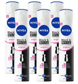 De Online Drogist Nivea Black & White Original Anti-transpirant Voordeelverpakking aanbieding