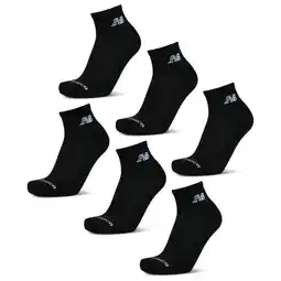Foot Locker New Balance Quarter 6 Pack Sokken Unisex - Zwart - Maat 39-42 - Katoen aanbieding