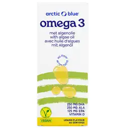 Holland & Barrett Arctic Blue Vegan Omega 3 Algenolie met DHA, ALA, EPA en Vitamine D - 150ml aanbieding