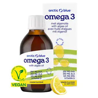Holland & Barrett Arctic Blue Vegan Omega 3 Algenolie met DHA, ALA, EPA en Vitamine D - 150ml aanbieding