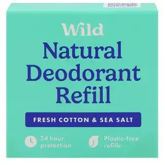 Holland & Barrett Wild Deodorant Fresh Cotton & Sea Salt Navulling - 40g aanbieding
