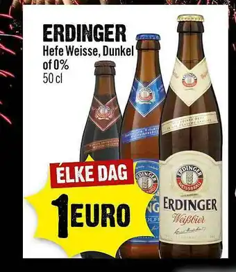 Dirck 3 Erdinger Hafe Weisse, Dunkel Of 0% aanbieding