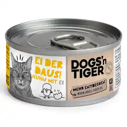 Zooplus voordeelpakket Dogs'n Tiger Cat Filet 24 x 70 g - Kipfilet met ei aanbieding