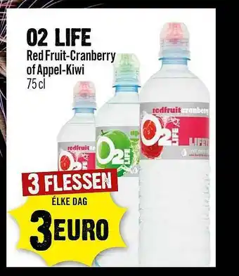 Dirck 3 O2 LIFE RedFruit-Cranberry Of Appel-Kiwi aanbieding