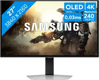 MediaMarkt SAMSUNG Odyssey OLED G8 LS27FG812SUXEN - 27 inch - 3840 x 2160 (Ultra HD 4K) - 0.03 ms - 240 Hz aanbieding