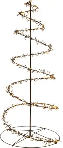 Intratuin Anna's Collection kerstboom Swirl zwart met 480 lampjes extra warm D 67 H 120 cm aanbieding