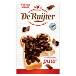 Dekamarkt De Ruijter Chocolade vlokken puur aanbieding