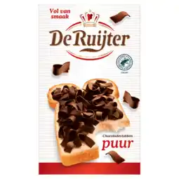 Dekamarkt De Ruijter Chocolade vlokken puur aanbieding
