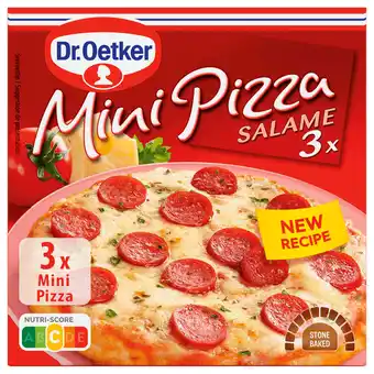 Dekamarkt Dr. Oetker Mini pizza salame 3 stuks aanbieding