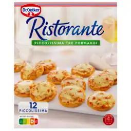 Dekamarkt Dr. Oetker Pizza piccolissima tre fromaggi 12 stuks aanbieding