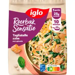Dekamarkt Iglo Roerbaksensatie tagliatelle zalm aanbieding