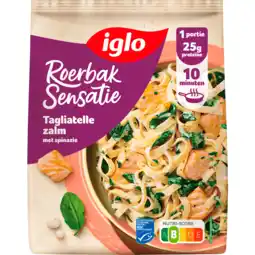 Dekamarkt Iglo Roerbaksensatie tagliatelle zalm aanbieding