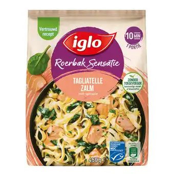 Dekamarkt Iglo Roerbaksensatie tagliatelle zalm aanbieding