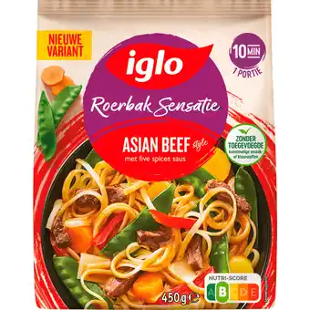 Dekamarkt Iglo Roerbaksensatie asian beef 5 spices aanbieding