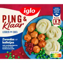 Dekamarkt Iglo Zweedse balletjes ping & klaar aanbieding