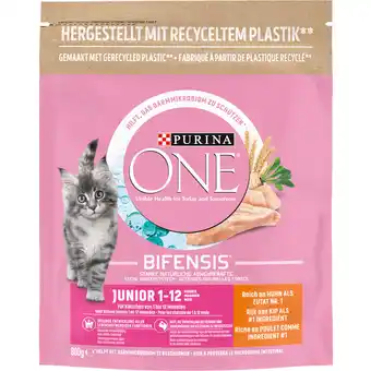 Dekamarkt Purina One Kattenvoer junior kip & volkoren granen aanbieding
