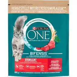 Dekamarkt Purina One Kattenvoer sterilcat rund & tarwe aanbieding