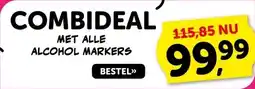 Boekenvoordeel Alcohol markers 84 kleuren, 3 blends - Actiepakket aanbieding