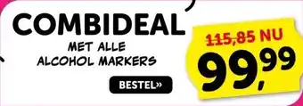 Boekenvoordeel Alcohol markers 84 kleuren, 3 blends - Actiepakket aanbieding