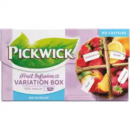 Dekamarkt Pickwick Vruchtenthee fruitvariatie 20 zk aanbieding