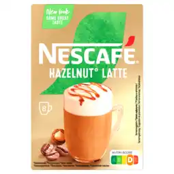 Dekamarkt Nescafé Oploskoffie hazelnut latte 8 st aanbieding