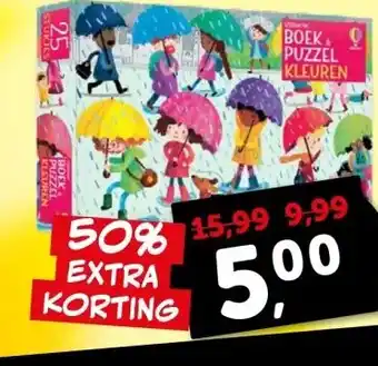 Boekenvoordeel BOEK PUZZEL KLEUREN aanbieding
