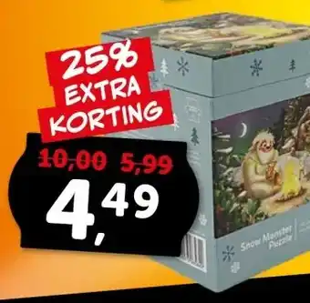 Boekenvoordeel Snow Monster Puzzle aanbieding