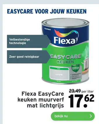 GAMMA Flexa EasyCare keuken muurverf mat lichtgrijs aanbieding