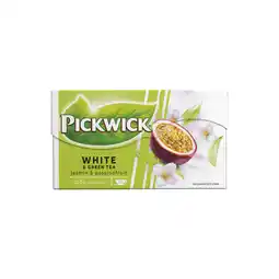 Dekamarkt Pickwick Thee white&green jasmin 20 zakjes aanbieding