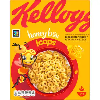 Dekamarkt Kelloggs Gemengde volkorengraan honey loops aanbieding