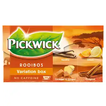 Dekamarkt Pickwick Rooibosthee variatie kop 20 zakjes aanbieding