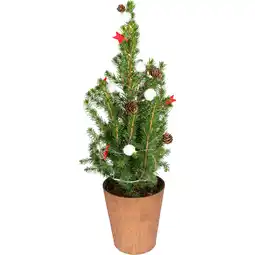 Dekamarkt Kerstboom versierd met led p12 aanbieding