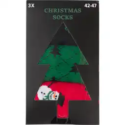 Dekamarkt Kerstsokken giftbox 3-pack aanbieding
