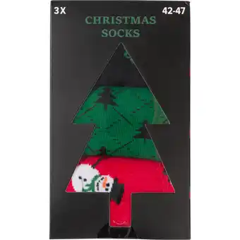 Dekamarkt Kerstsokken giftbox 3-pack aanbieding