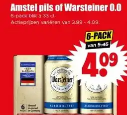 Dirk Amstel pils of Warsteiner 0.0 aanbieding