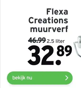 GAMMA Flexa Creations muurverf 2.5 liter aanbieding