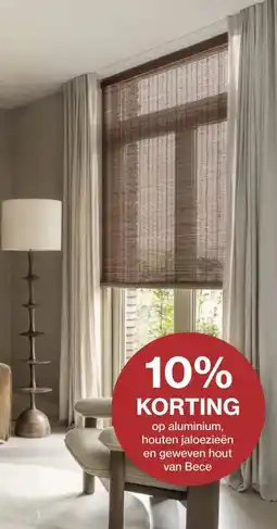 Roobol op aluminium, houten jaloezieën en geweven hout van Bece aanbieding
