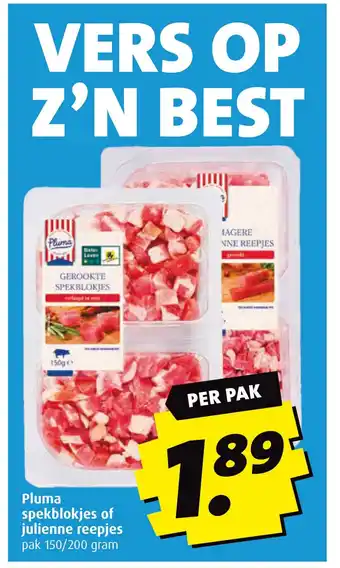 Boni Pluma spekblokjes of julienne reepjes aanbieding