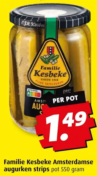 Boni Familie Kesbeke Amsterdamse augurken strips aanbieding