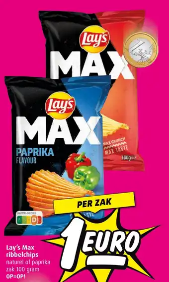 Boni Lay's Max ribbelchips aanbieding