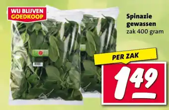 Nettorama Spinazie gewassen aanbieding