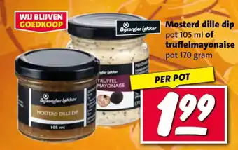 Nettorama Mosterd dille dip of truffelmayonaise aanbieding